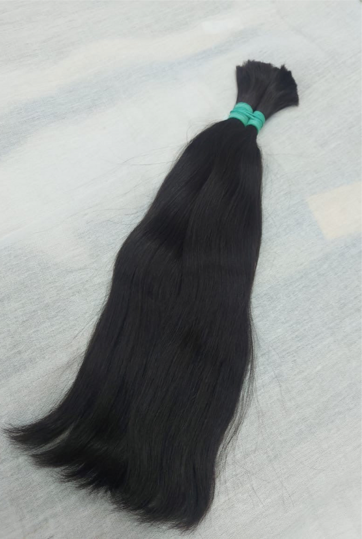 European Remy Human Hair Bulk, 20", Virgin Uncoloured, Straight, Bulk Hair - Next Day Shipping