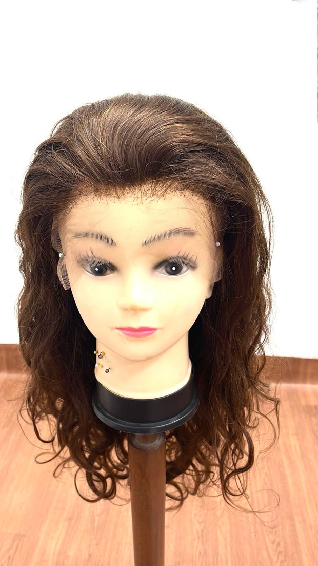 virgin human hair wig, wavy