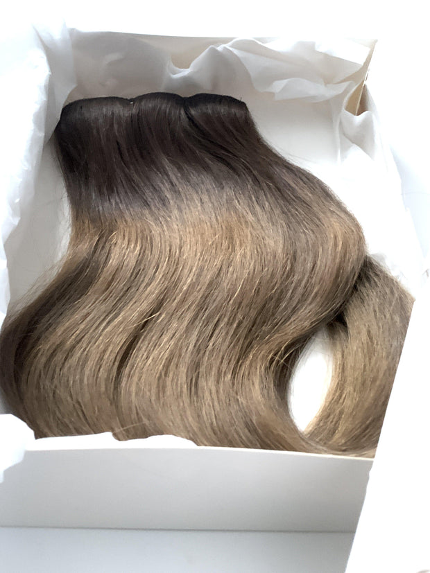 rooted hair extensions, dark roots hair extensions