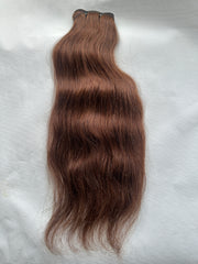 Indian Remy Human Hair Extensions, 18”, Naturally Straight Weft, Chestnut, 100g - Next Day Shipping!