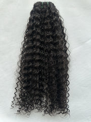 Indian Remy Human Hair Extensions, Virgin Uncoloured, 20”, Deepwave Spiral Curl, Weft, Dark Brown, 100g - Next Day Shipping!