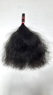 coarse and wavy black hair tress for hair care testing 