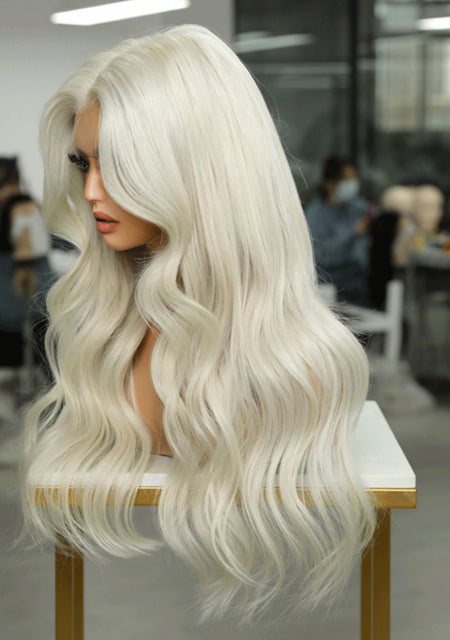 Platinum Blonde Human Hair Wig - Glueless Wig