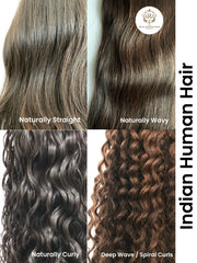 Indian human hair extensions wavy and curly 