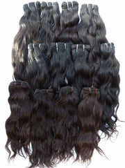 Naturally Wavy Indian Temple Hair, Virgin Human Hair