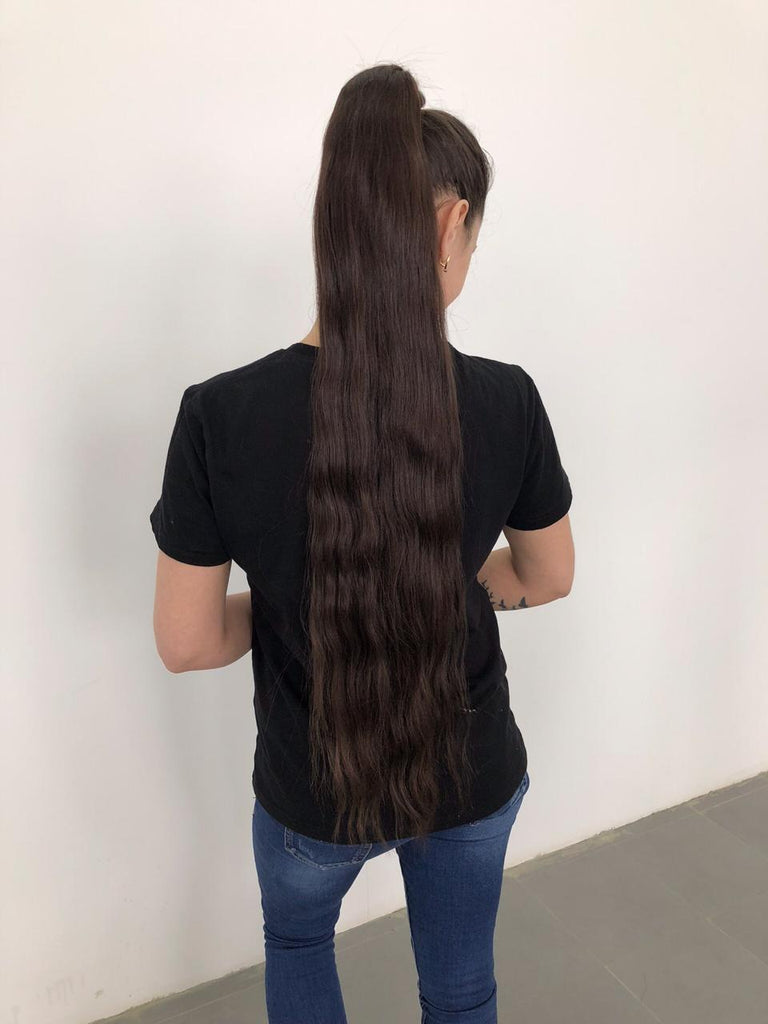 Real Hair Ponytail Extension Remy Human Hair Clip Pony Tail Hair Ext